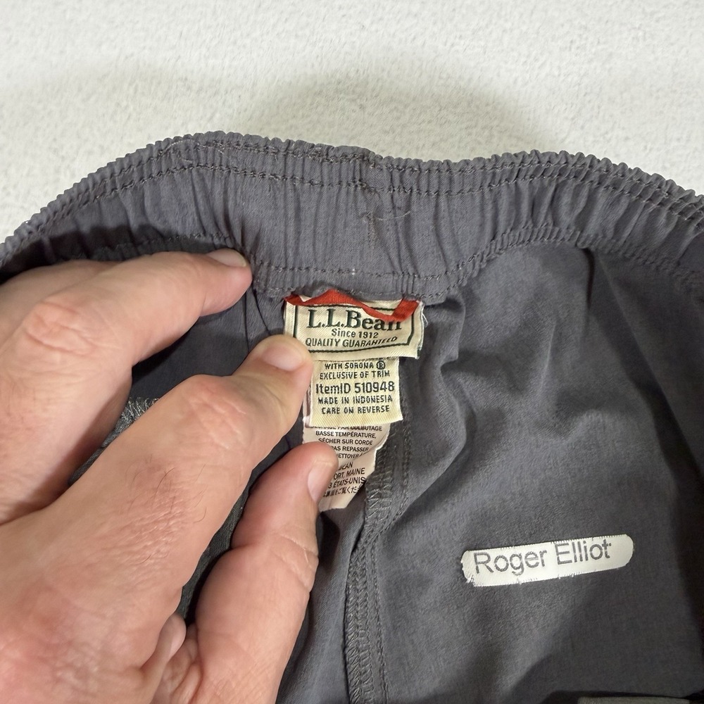 LL Bean Mens Multisport Pants Gray Size Large 30" Inseam 510948 Lightweight - Picture 5 of 8